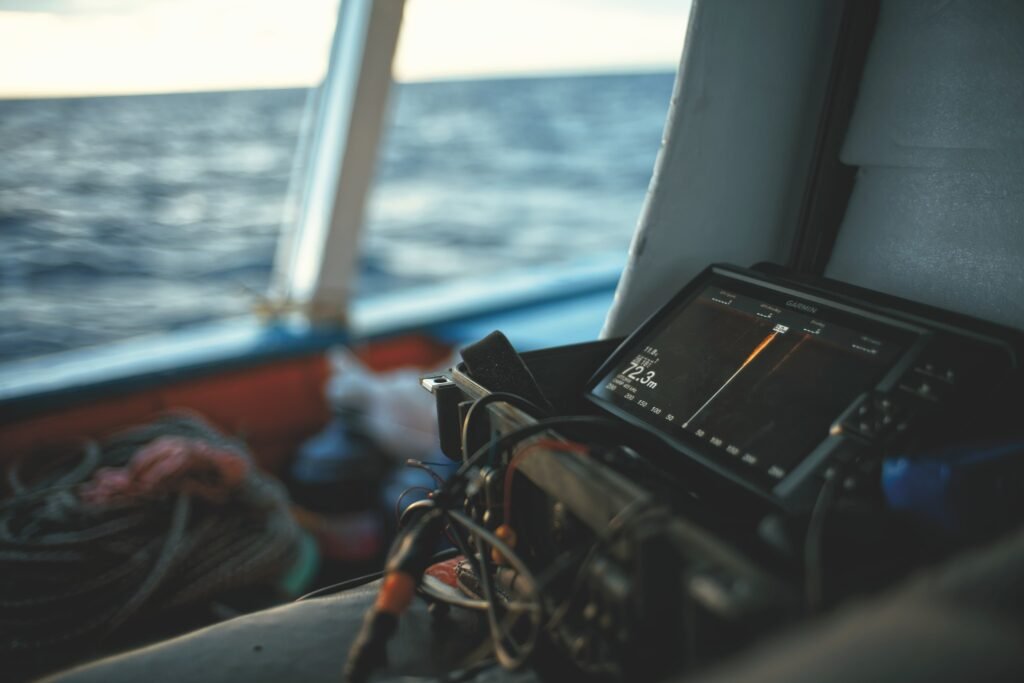 side scan sonar on a boat